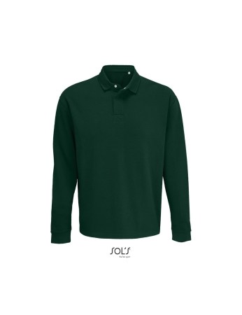 Unisex πόλο μακρυμάνικο (Heritage 03990) bottle green